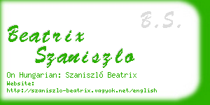 beatrix szaniszlo business card